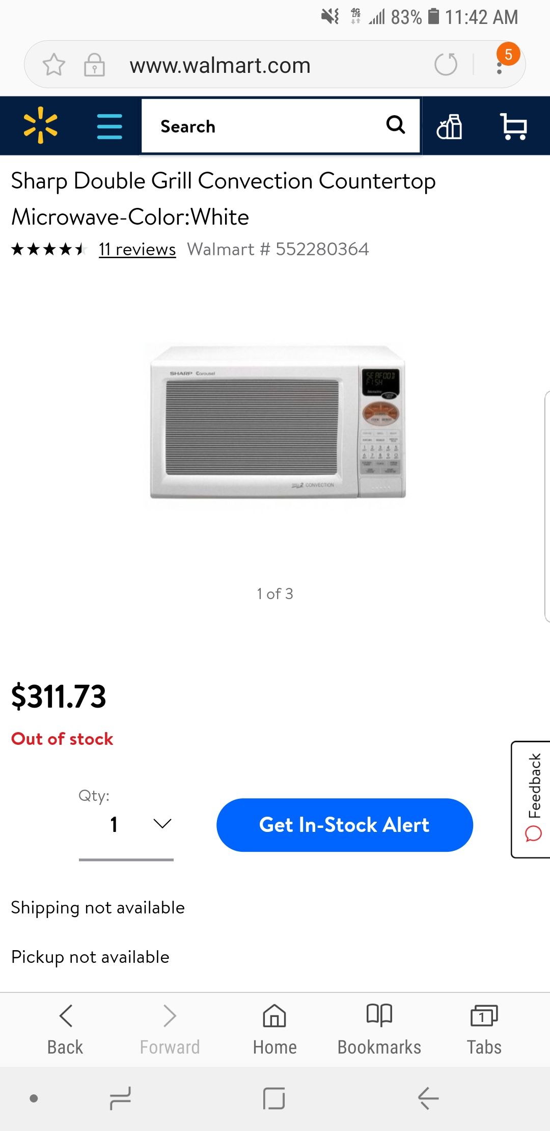 Sharp Grill 2 Convection microwave oven with grill silver for Sale in