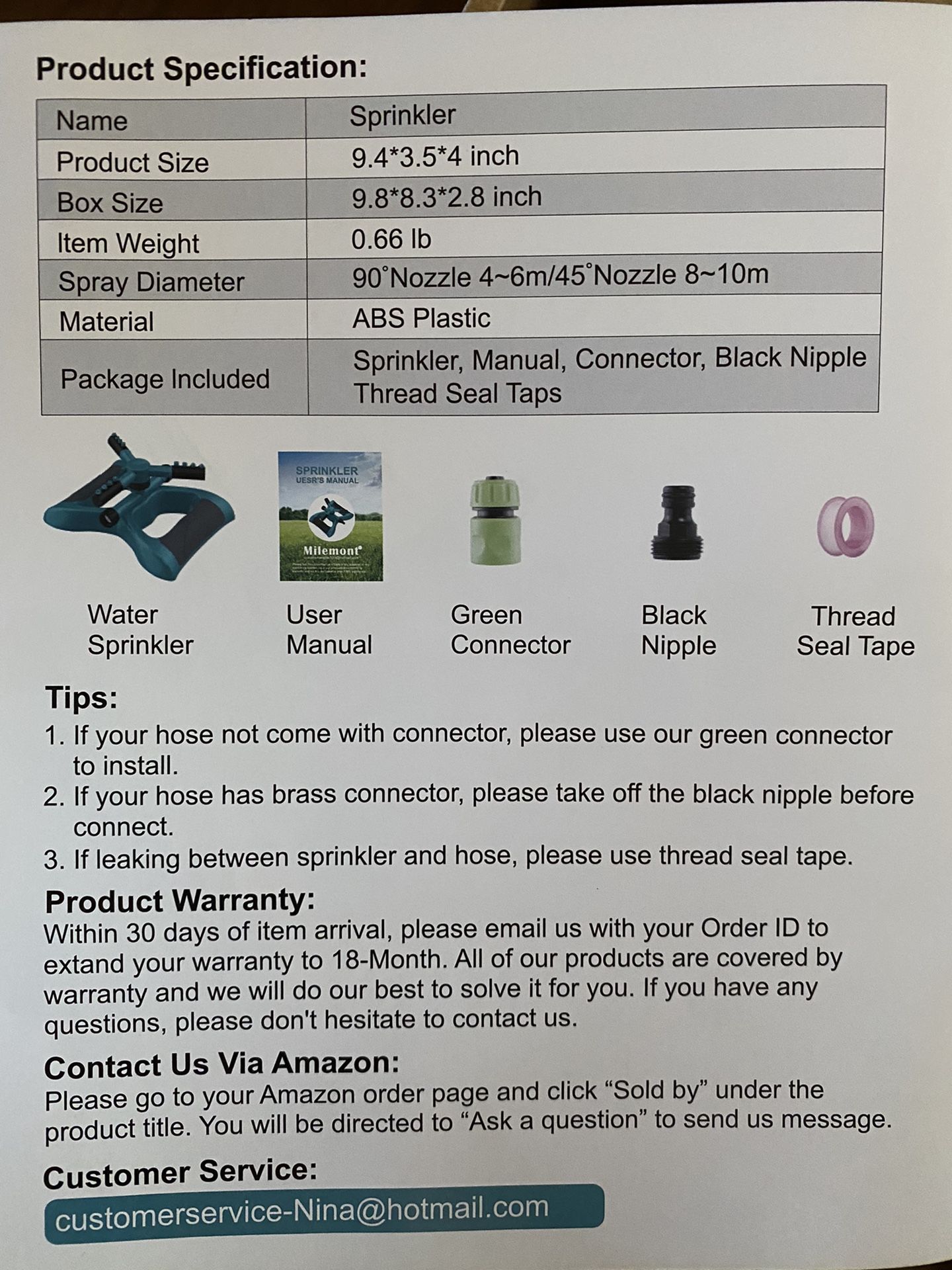 Garden / Water Sprinkler
