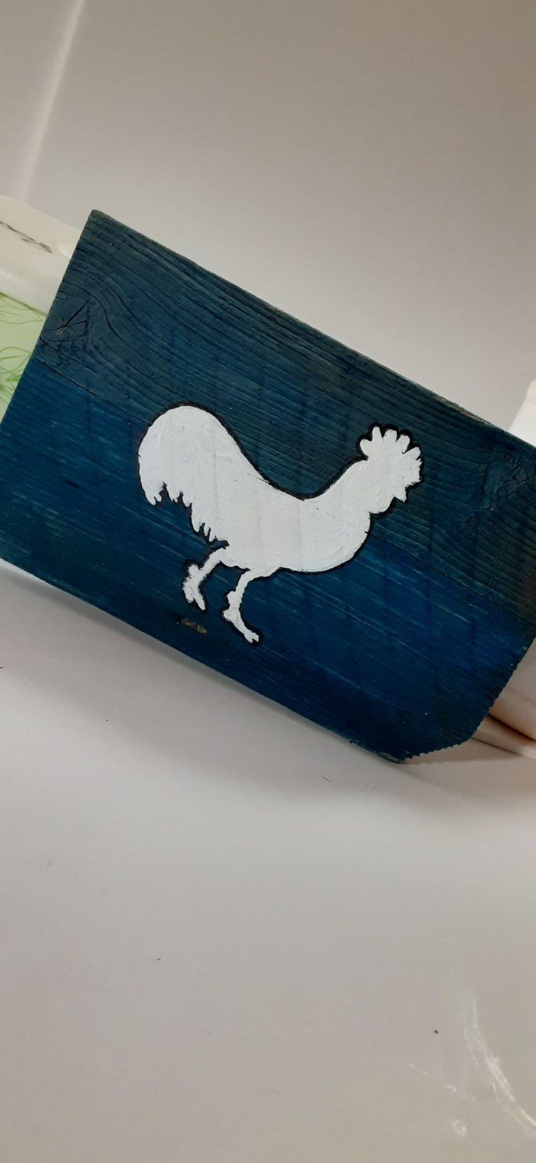 Custom rustic barn wood farmhouse cow rooster blue kitchen boho decor