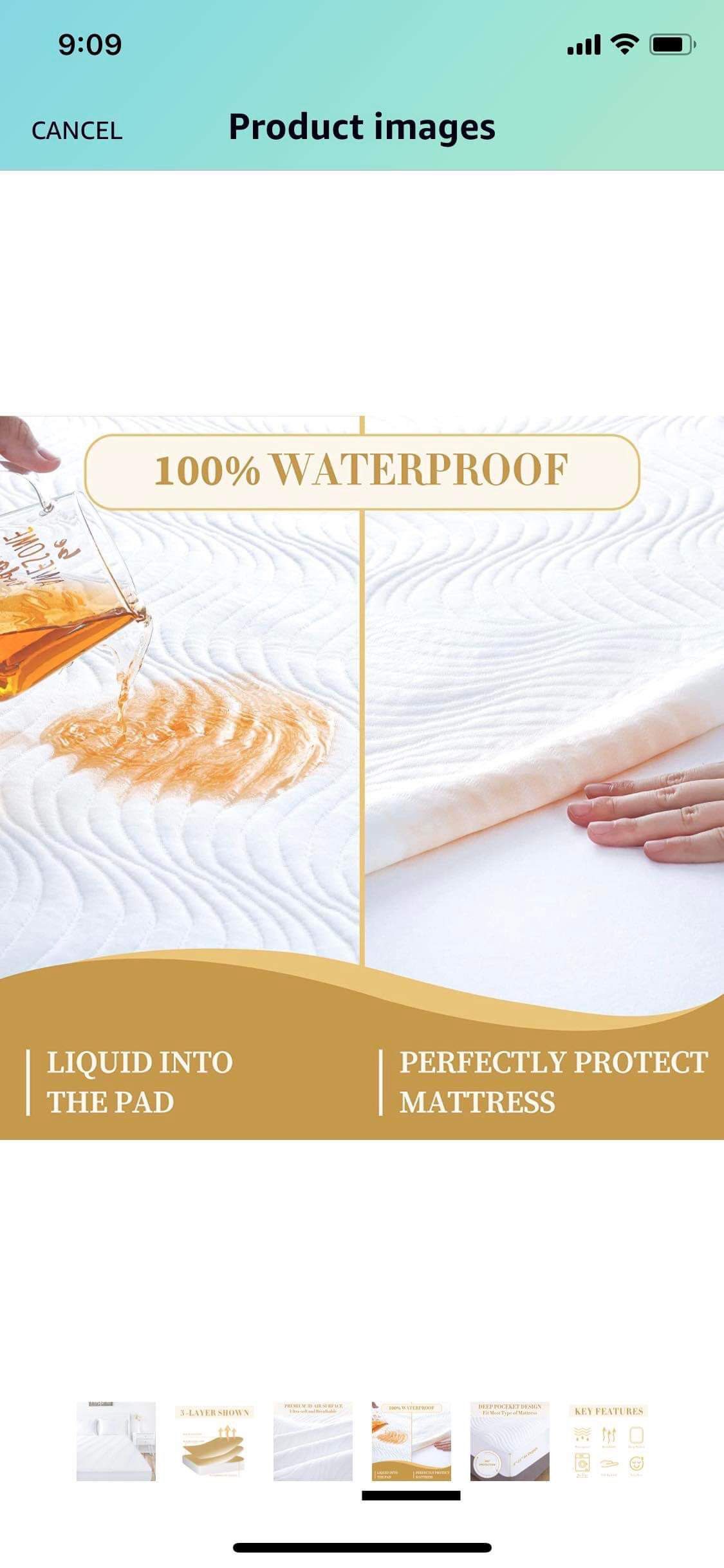 Twin Size 100% Waterproof Mattress Pad, 3D Air Breathable Smooth Mattress Cover