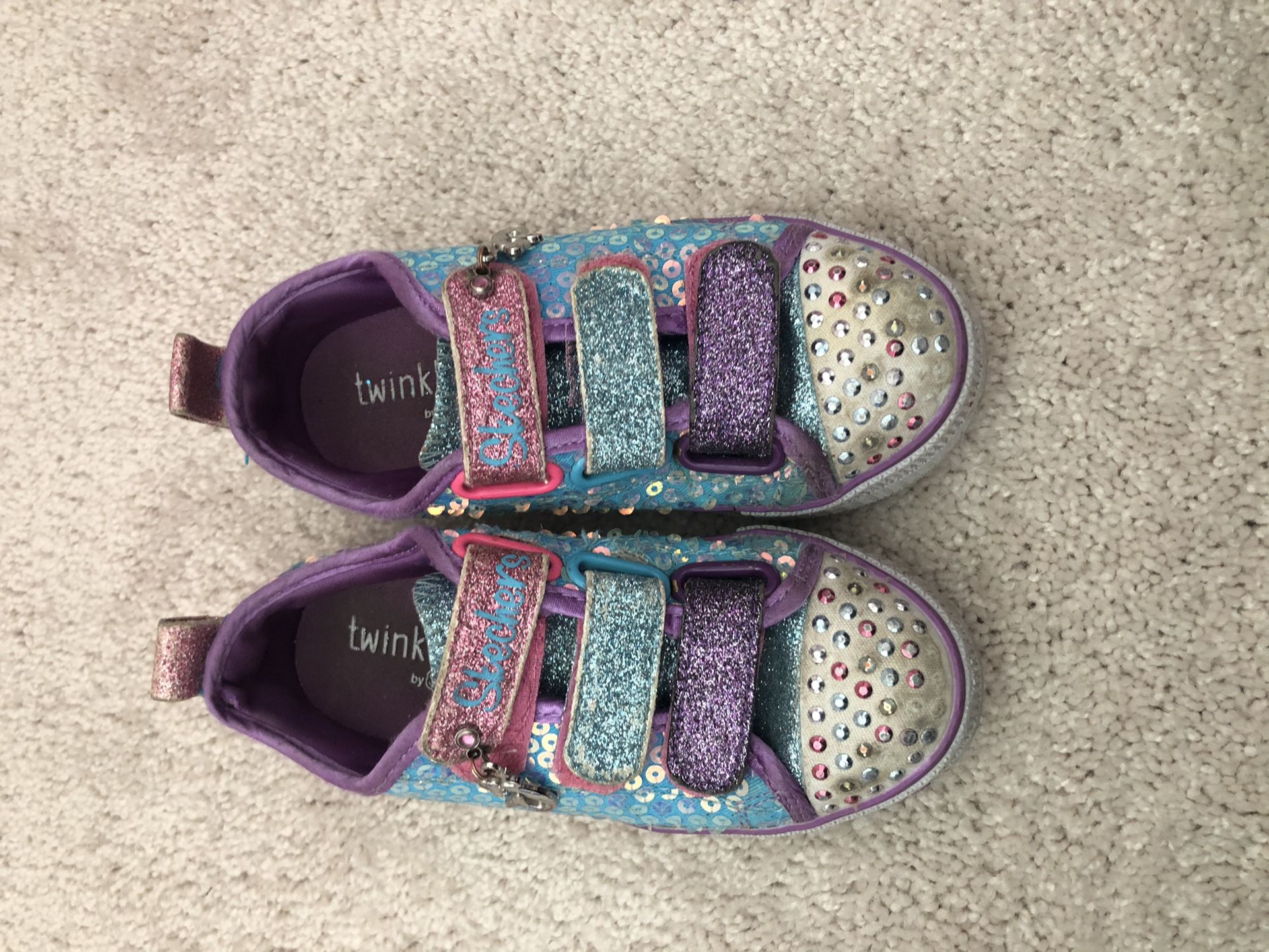 Size 11 Toddler Girls Snow Boots & Mermaid Lights Up Skechers