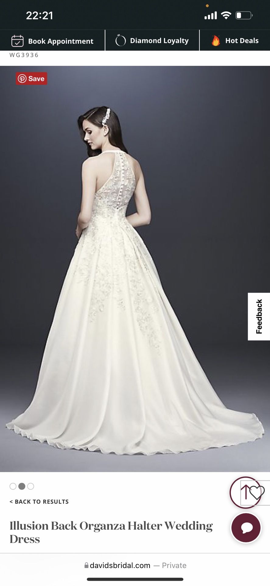 David’s Bridal Wedding Dress! Size 4