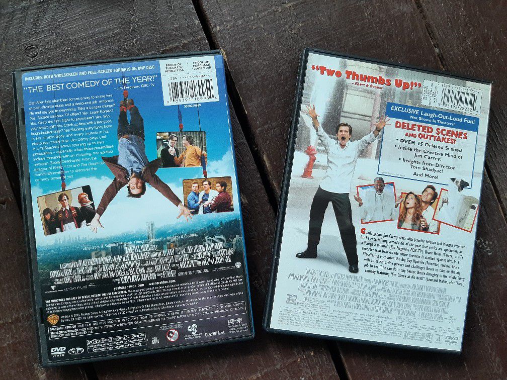 Yes Man & Bruce Almighty Jim Carrey DVD Movie Video