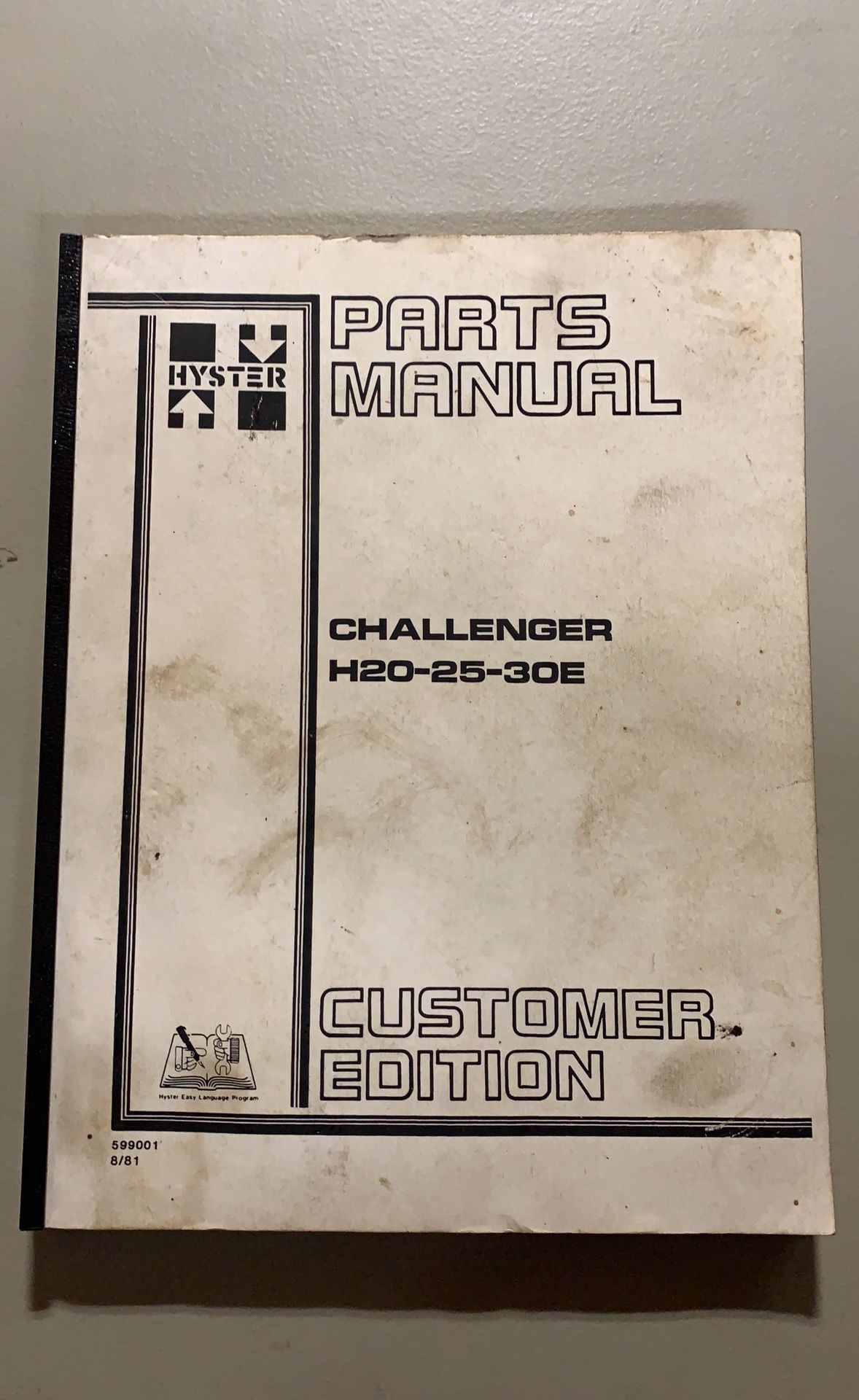 Hyster Challenger Parts And Service Manual