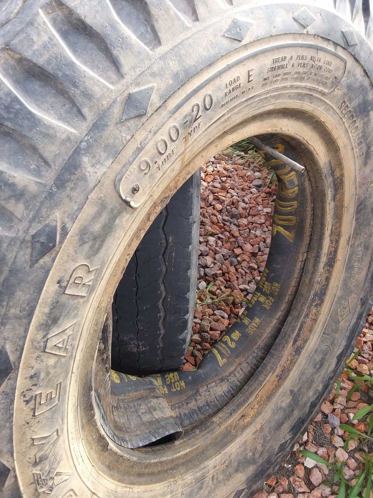 9.00-20 four tractor tires w/inner tubes $40each