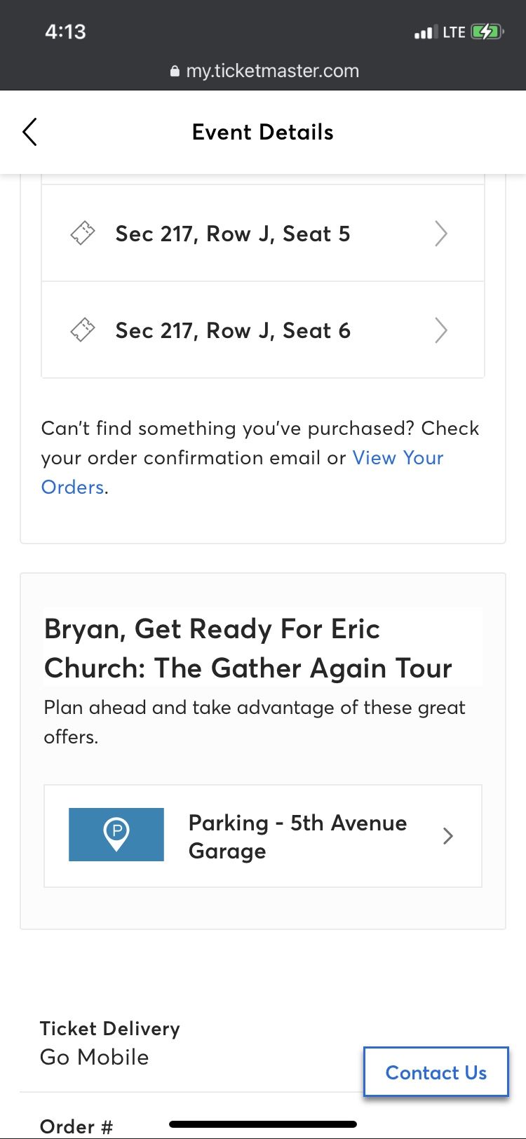 2 Eric Church Tickets