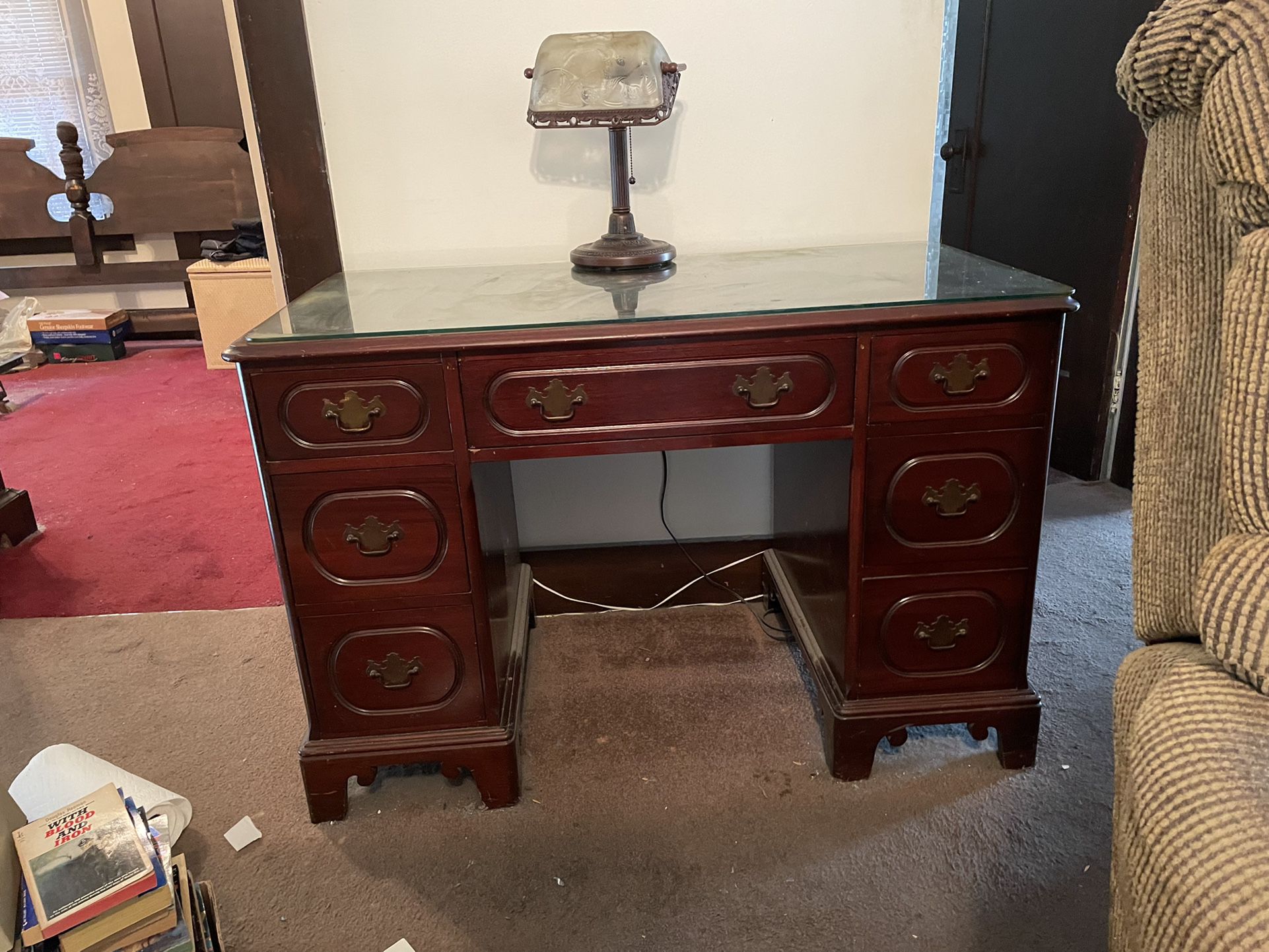 Antique Cherry Wood Desk