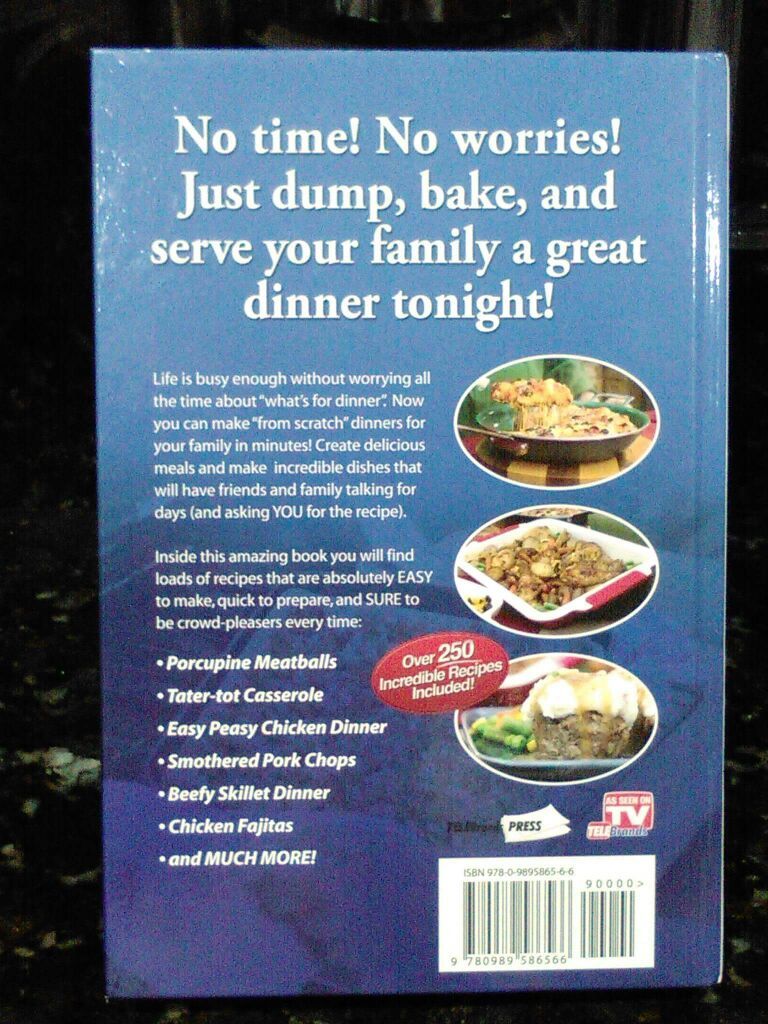 Quick & Easy Dump Dinners by Cathy Mitchell Sells for $10 Brand New online. Never been used for Only $5