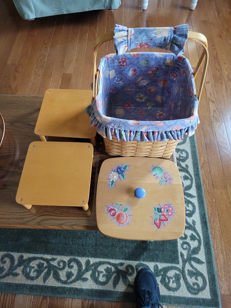 Longaberger Retired Grandma Bonnie's Two Pie Basket. Set. Never Used.