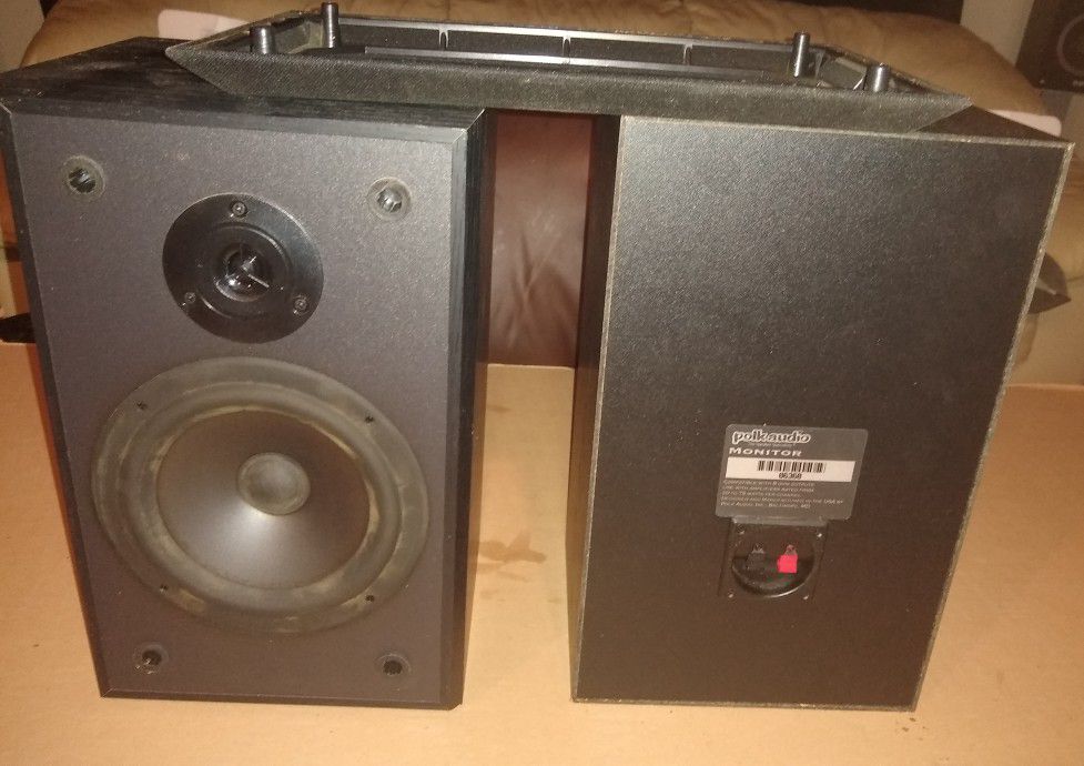 Vintage Polk Audio Monitors Speakers 