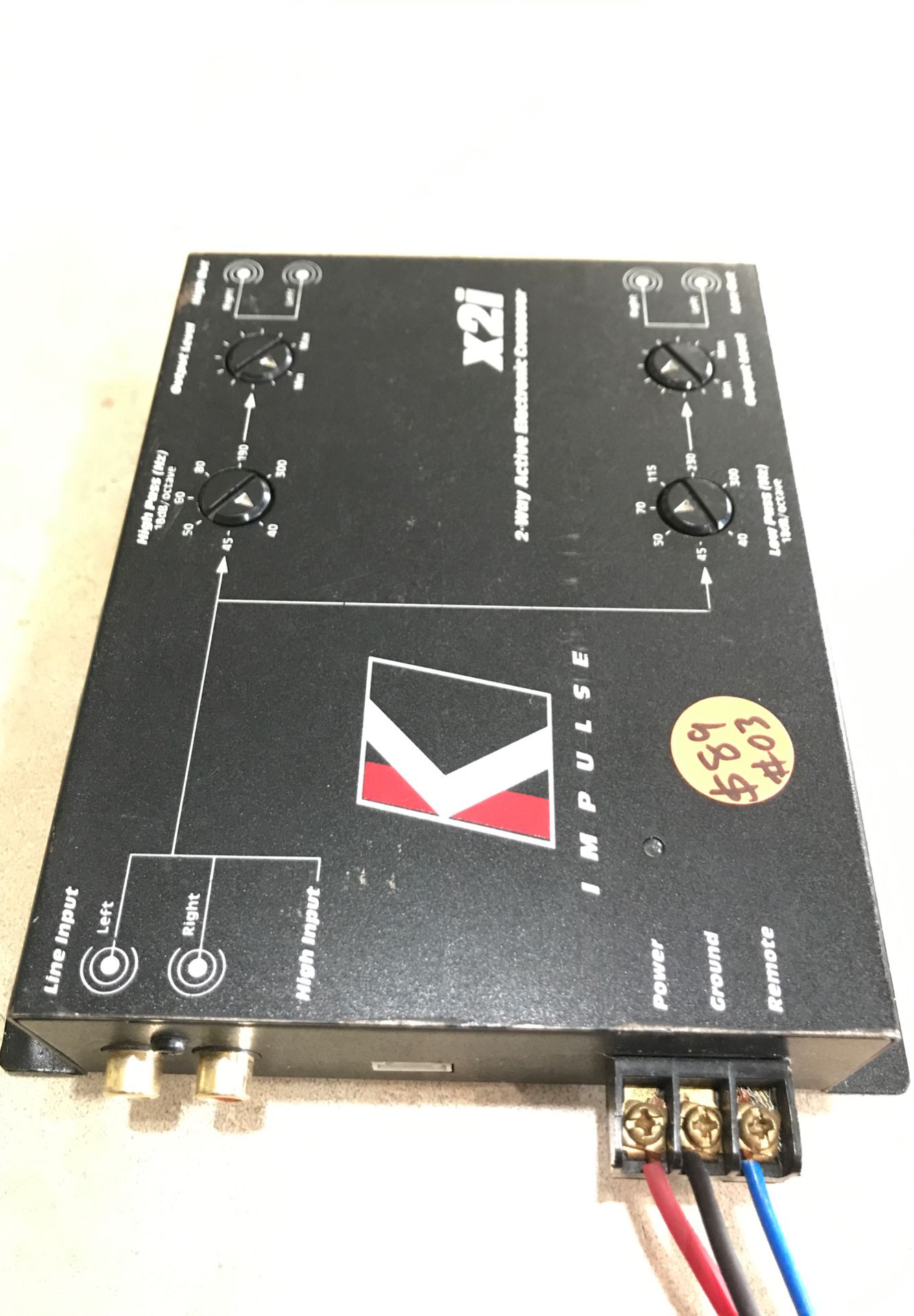 Kicker X2i Car Audio Impulse 2Way Active Crossover High and low stereo