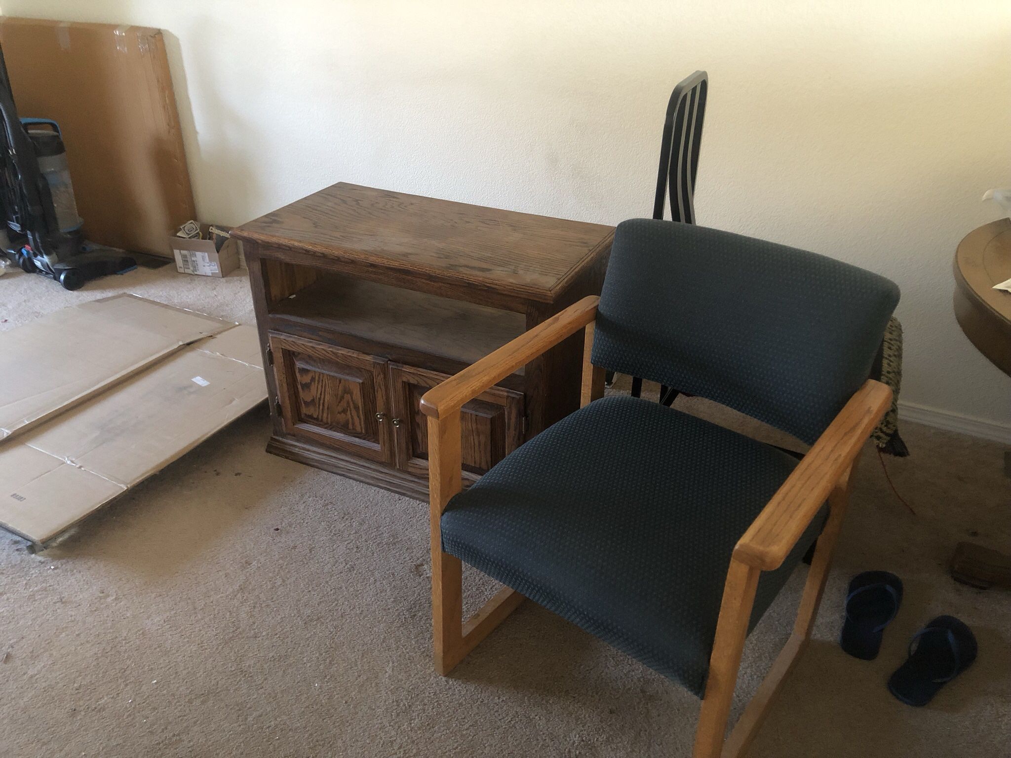 1 Small Multipurpose Table And One Wooden Chair In Free .