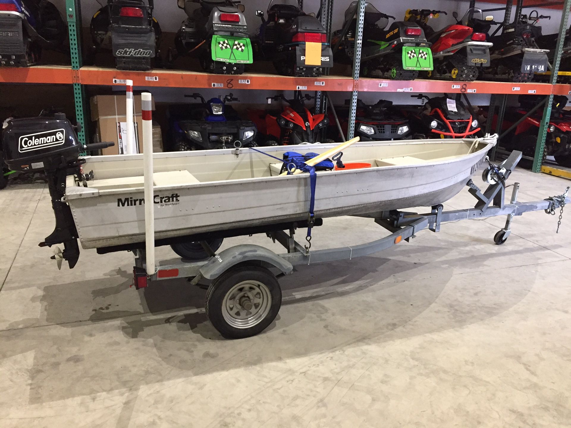 1988 Mirrocraft 12 Aluminum 2 Person Boat With Trailer With 2010