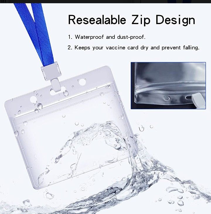 Badge holder W/blue lanyard- 10pcs in a Pack