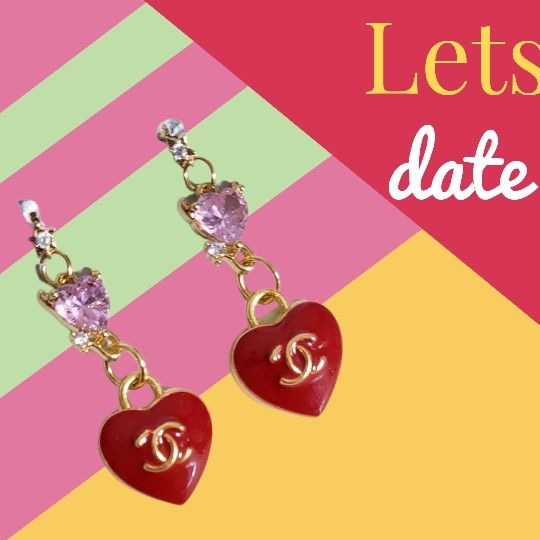 Chanel Red Heart β€οΈ Earrings