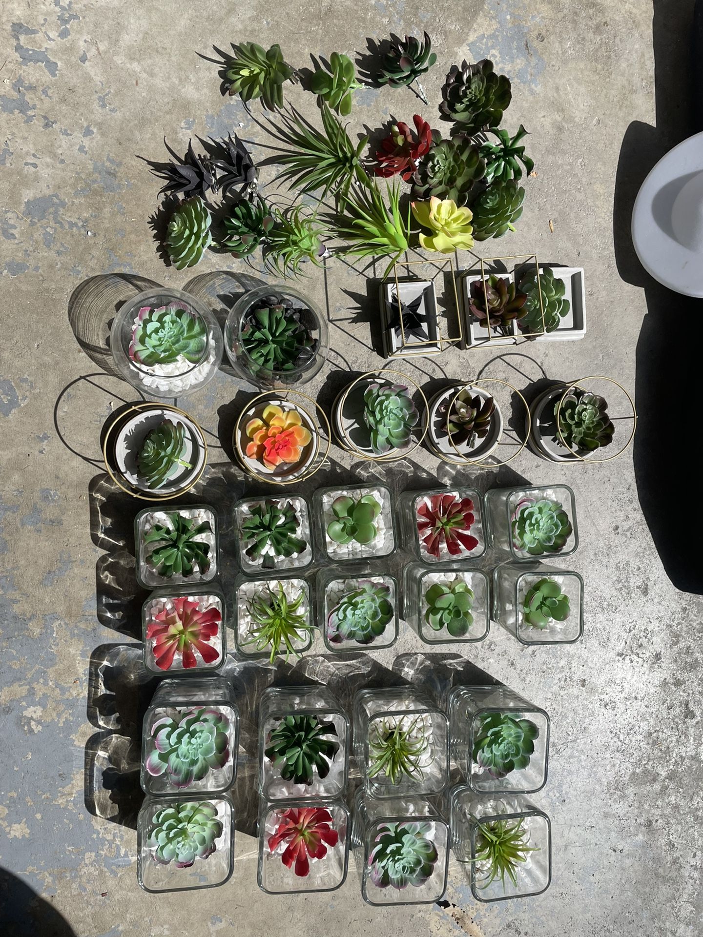 Faux Succulent Centerpieces/decor