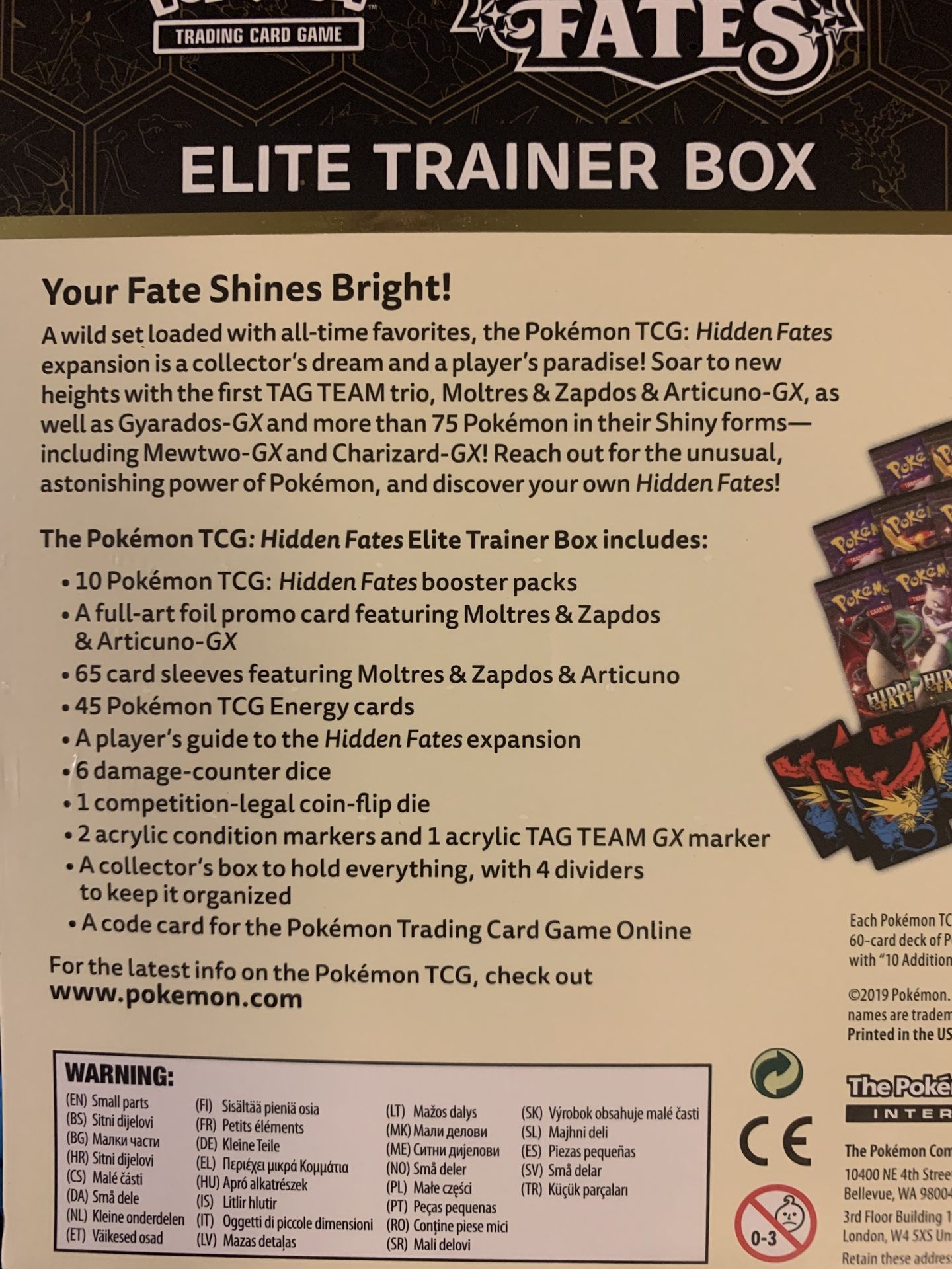 Pokémon Hidden Fates ETB
