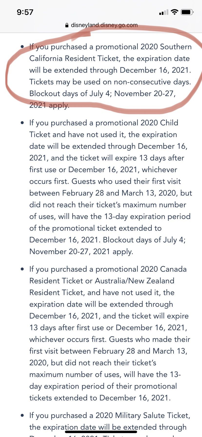 Disney Tickets