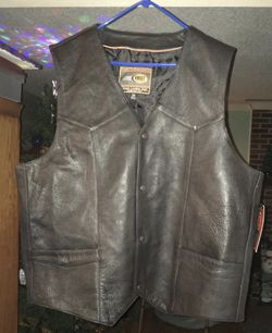 3X Motorcycle Vest (leather) Thumbnail