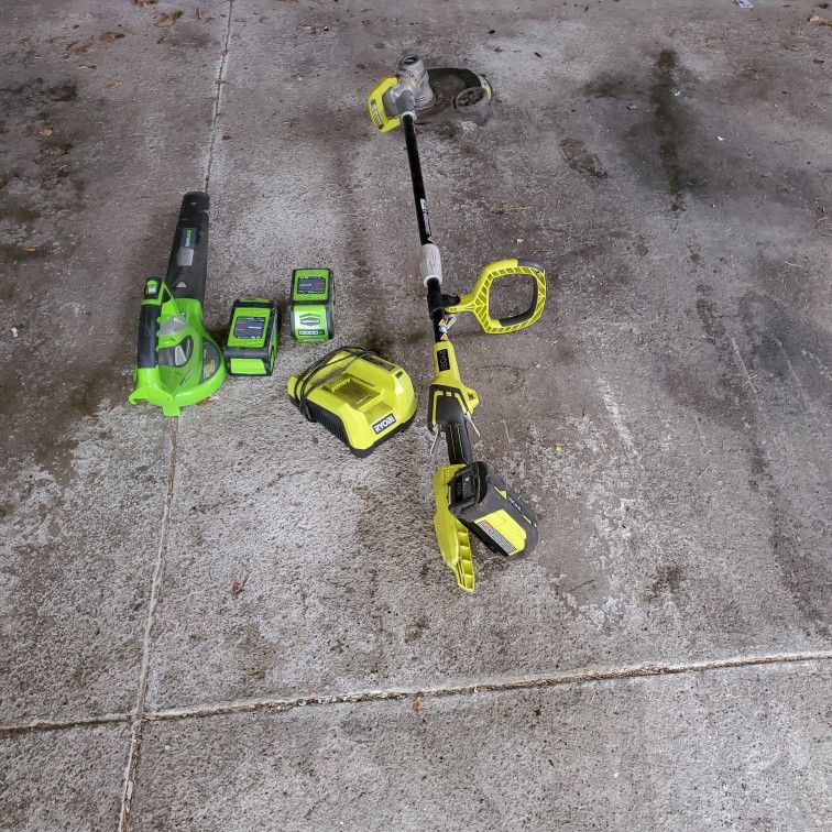 Leaf Blower With Battery & edger,both Not Working.