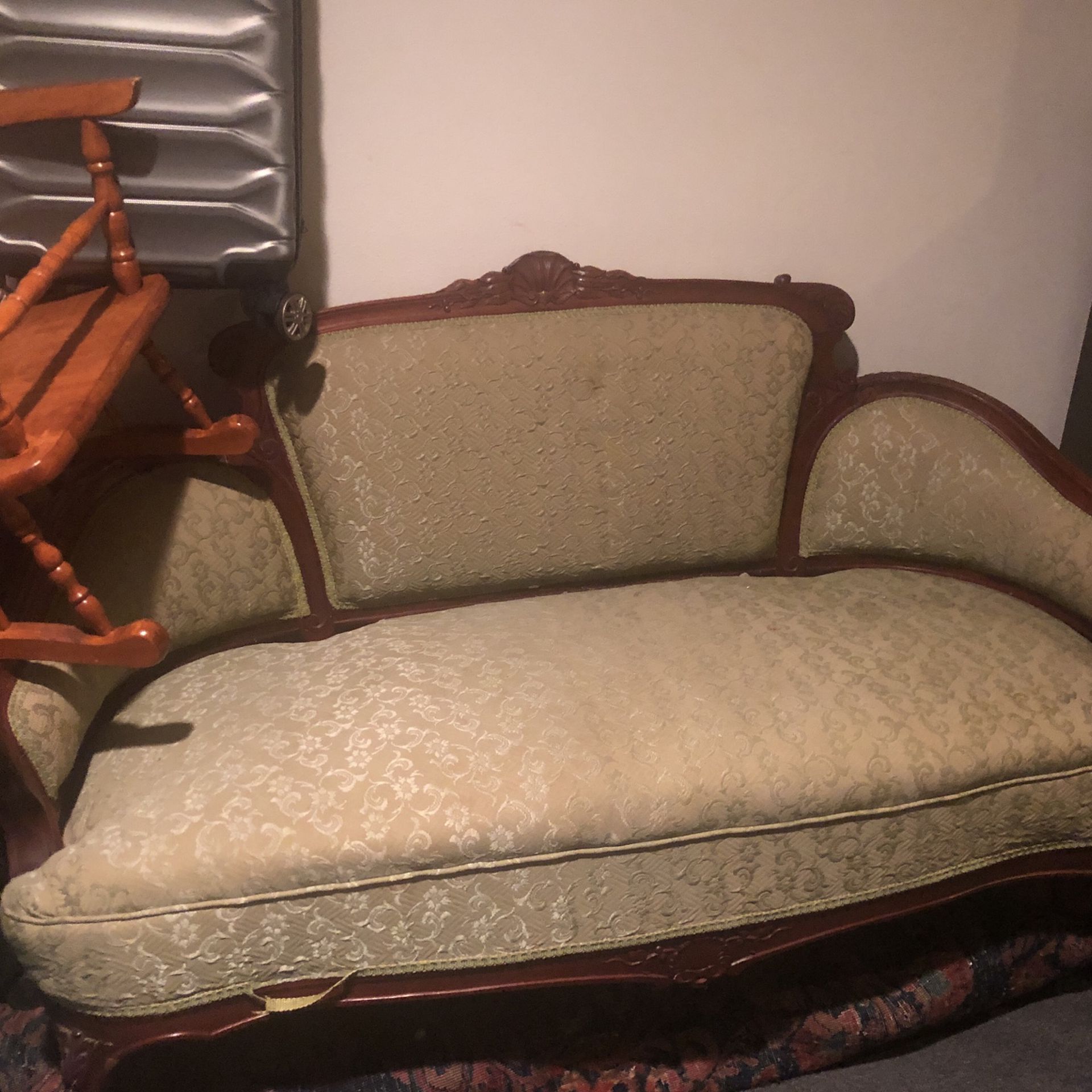 Beautiful antique sofa and armchair