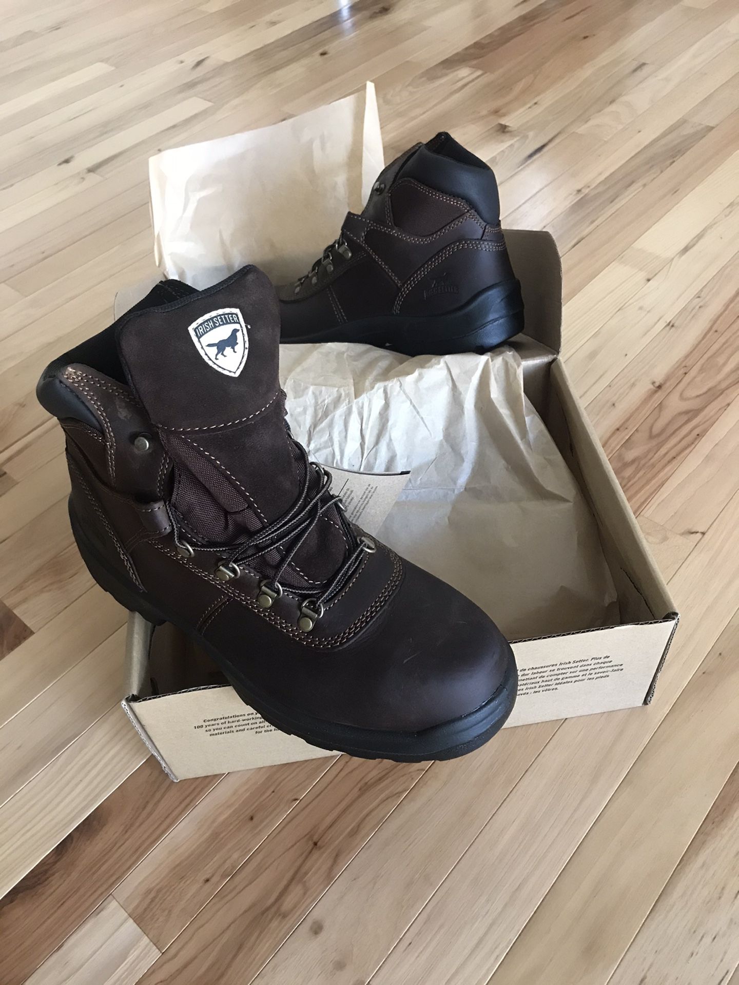 Red Wing Boots(Leather), Irish Setter . Steel Toe Safety Boots !! Size 12 , Brand New in Box !!!!