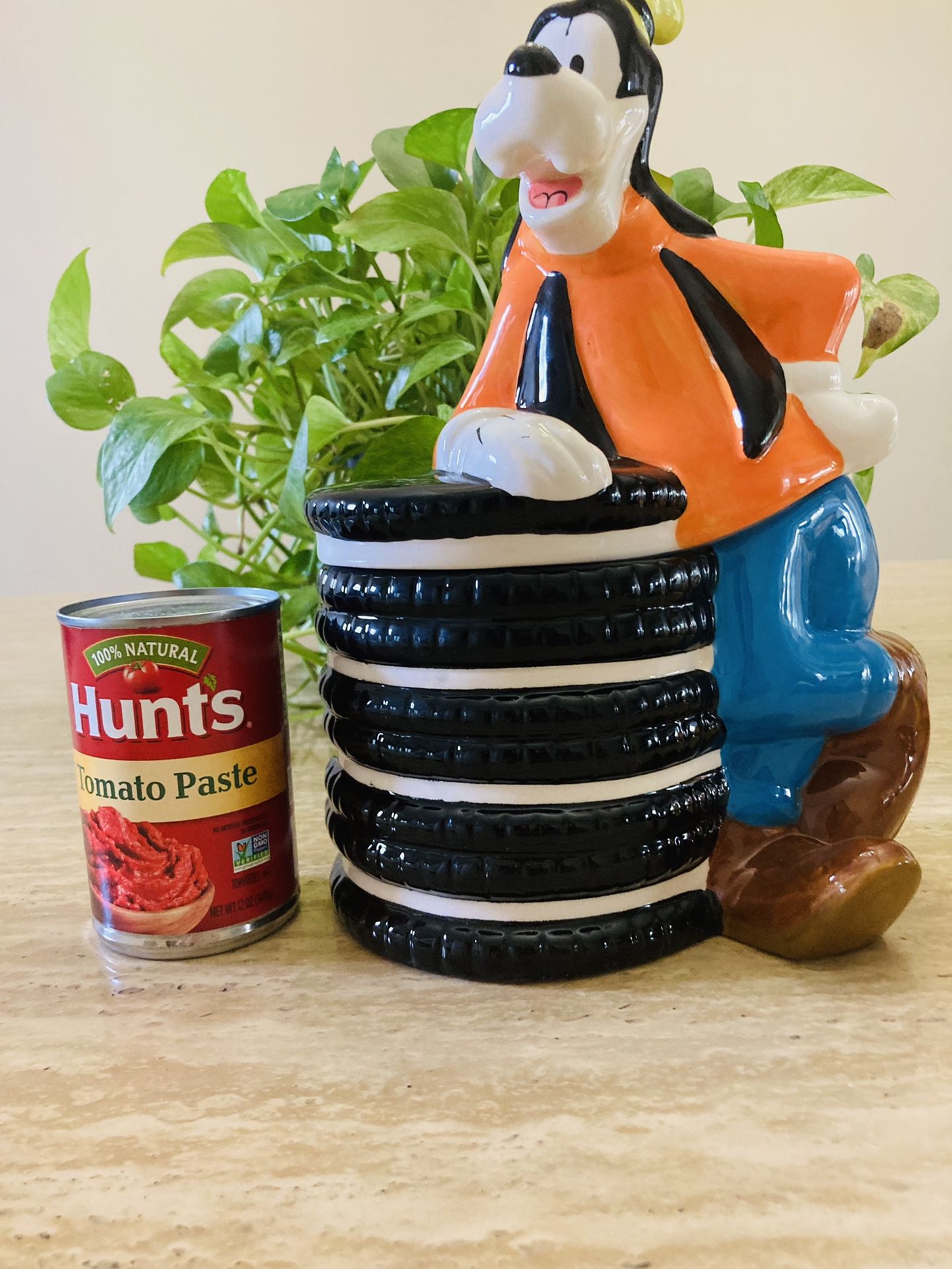 Disney Goofy Ceramic Cookie Jar Oreos Theme 12" - NWT