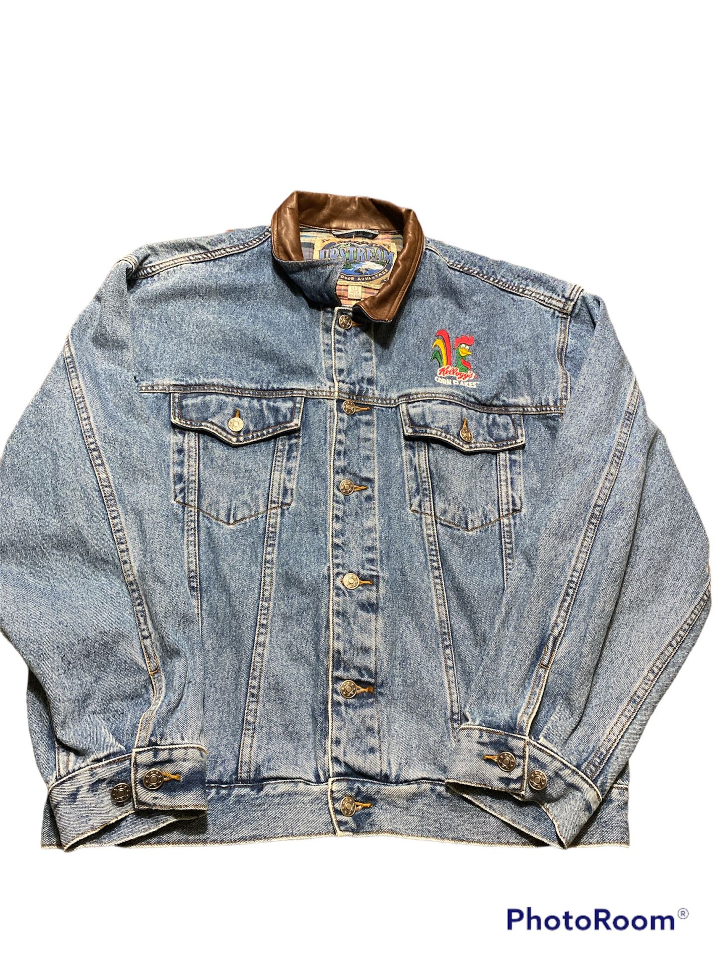 Vintage Dunbrooke Outdoor Advantage UpStream Kellogg’s Denim Jacket Size L