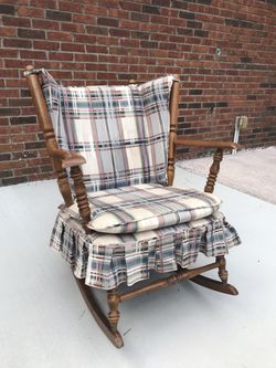 Rocking Chair With Cloth Cushions  Thumbnail