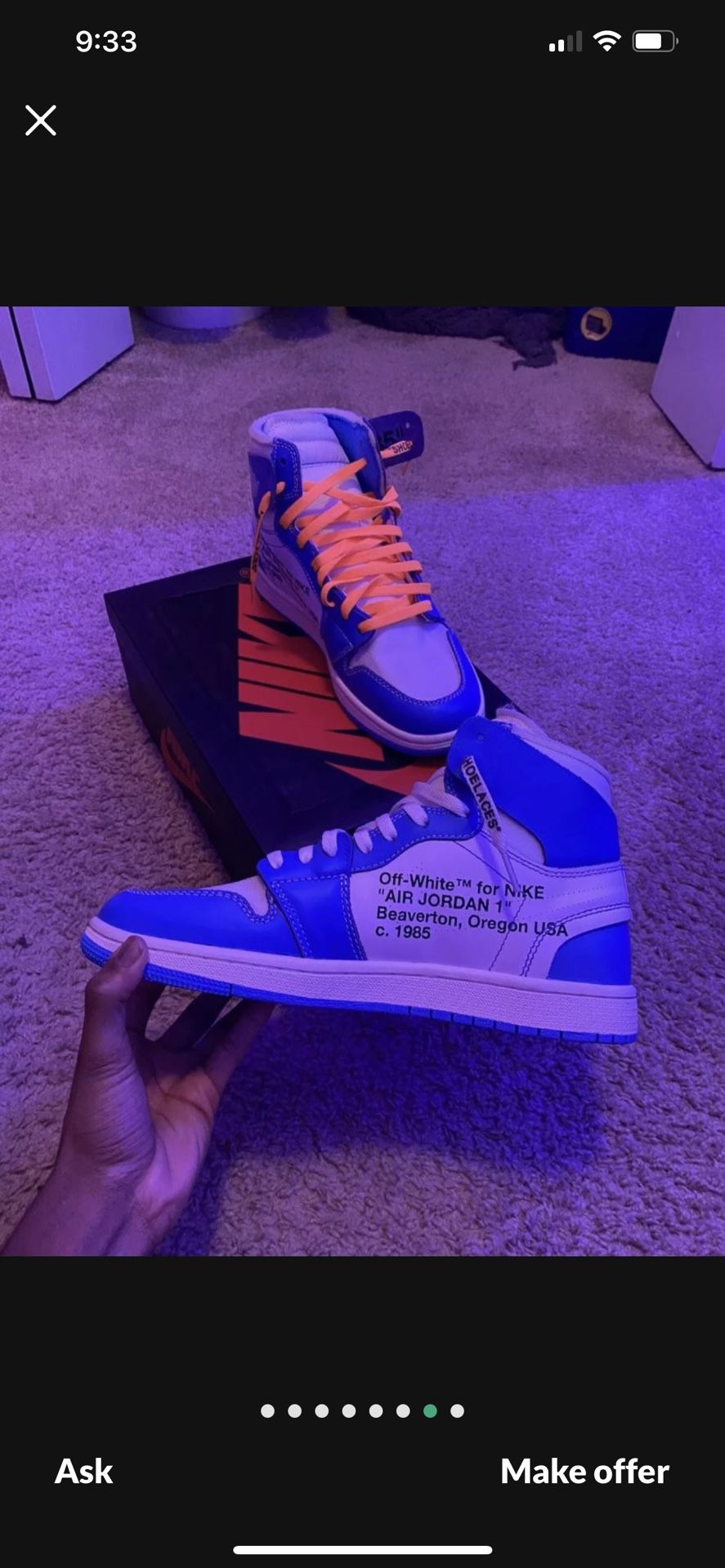 Jordan 1 OFF-WHITE UNC