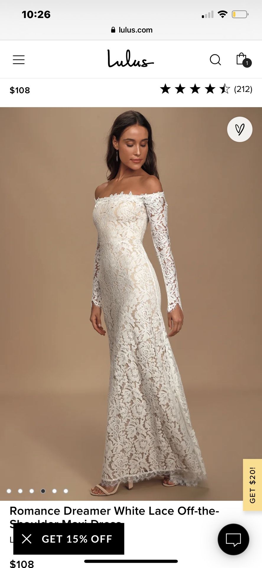 LULUS BOHO WEDDING DRESS