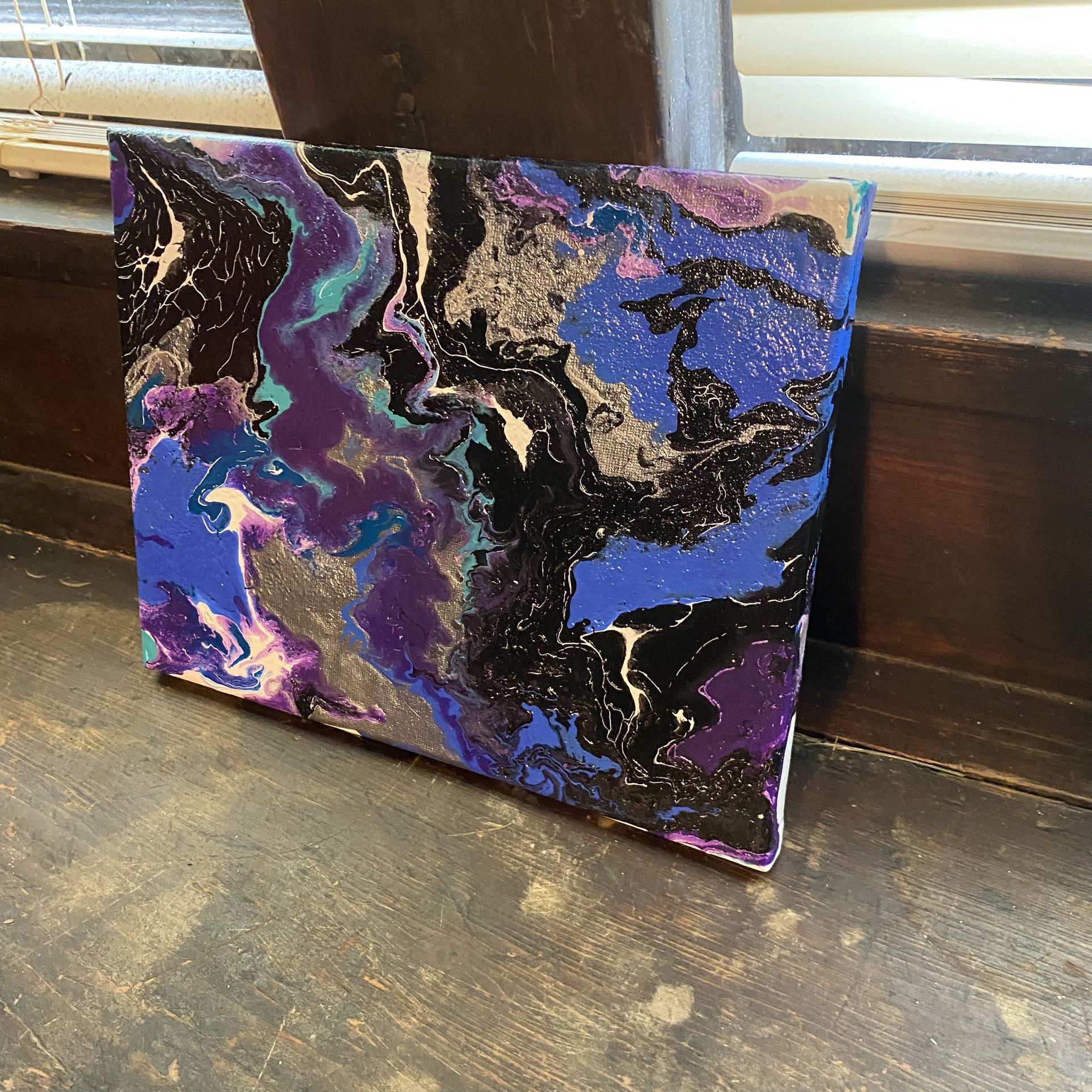 Handcrafted Marble Canvas Painting 12x16