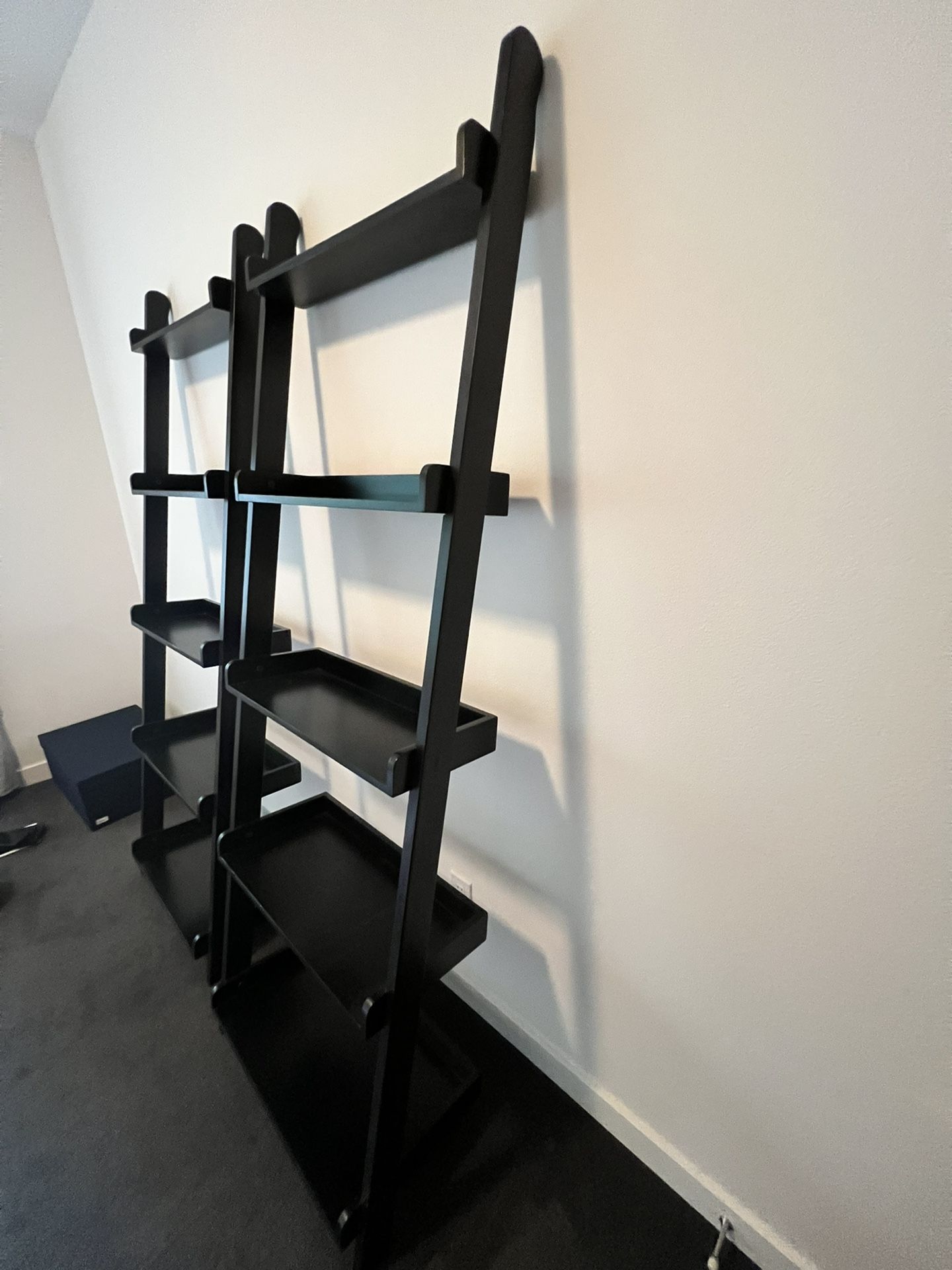 Black Ladder Shelves - Pair Of 2