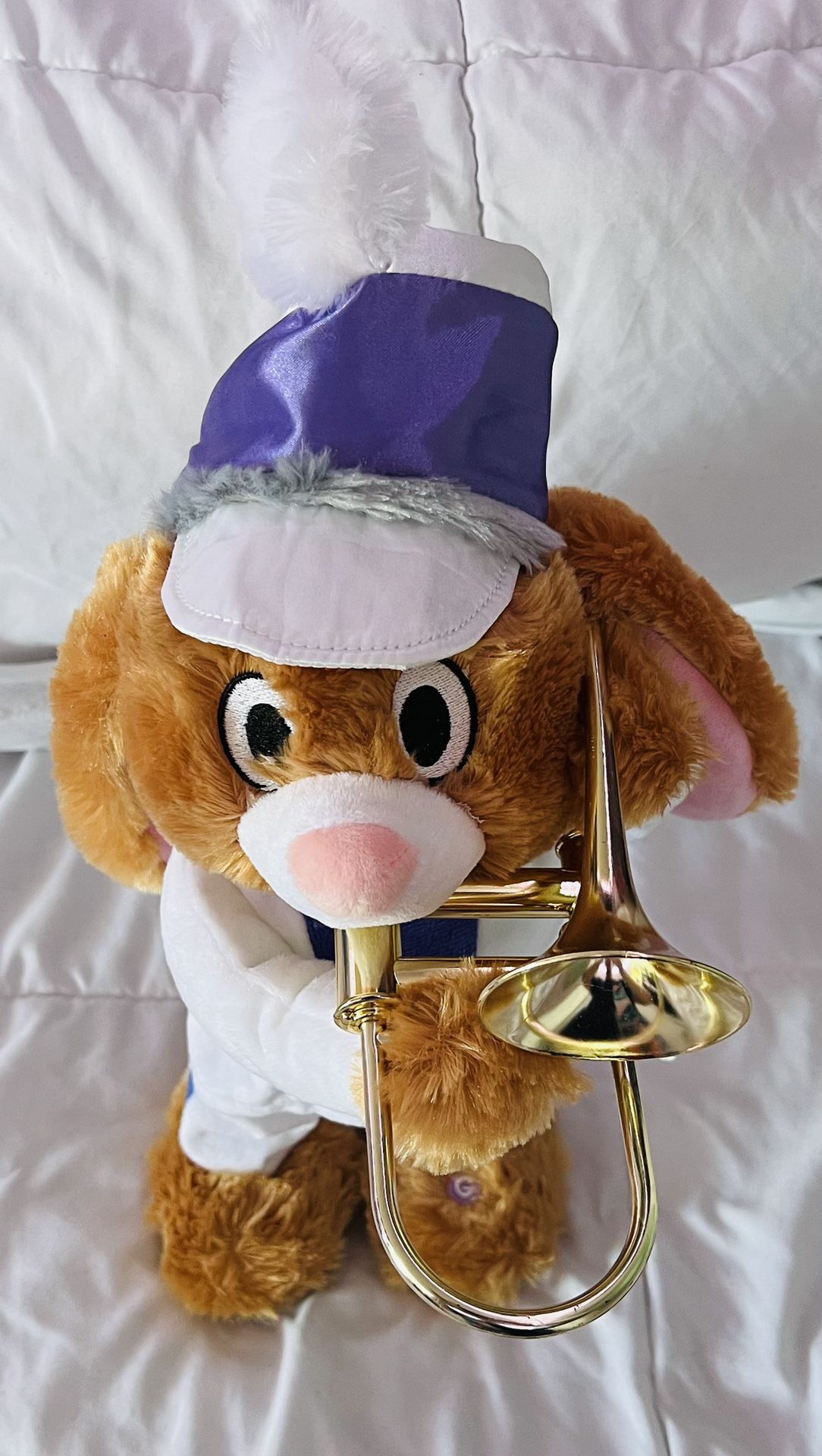 Trombone Bunny Animated Plush (Slides Trombone, Dances, & Plays Music)