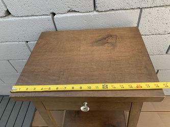 Real Wood Side Table 18” W 33” T 14” D Thumbnail