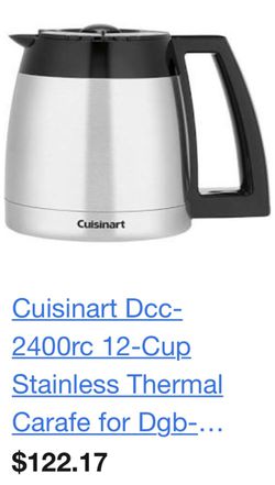 Cuisinart 12-Cup Stainless Thermal Carafe by Cuisinart .Cuisinart - L12-Cup Stainless Thermal Carafe . Very good Strong Durable Thermal Thumbnail