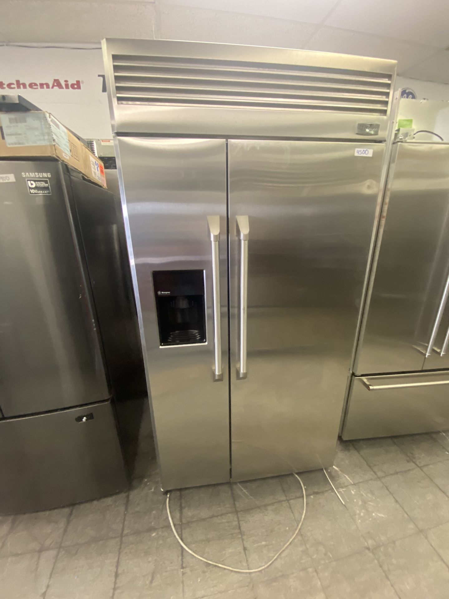 42” Ge Monogram Built In Side By Side Refrigerator