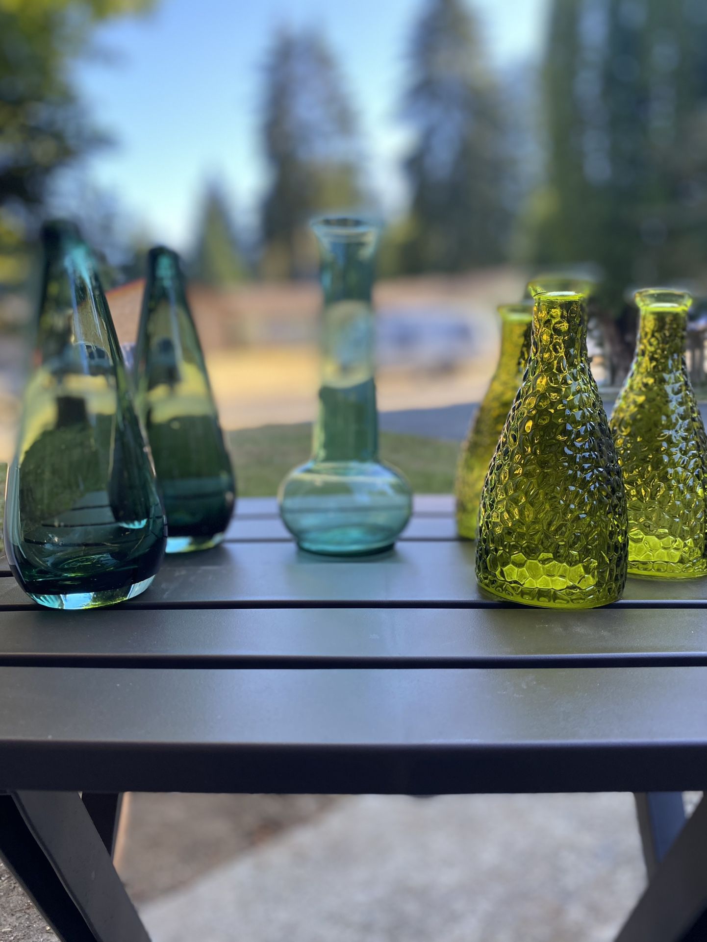 Green vases 