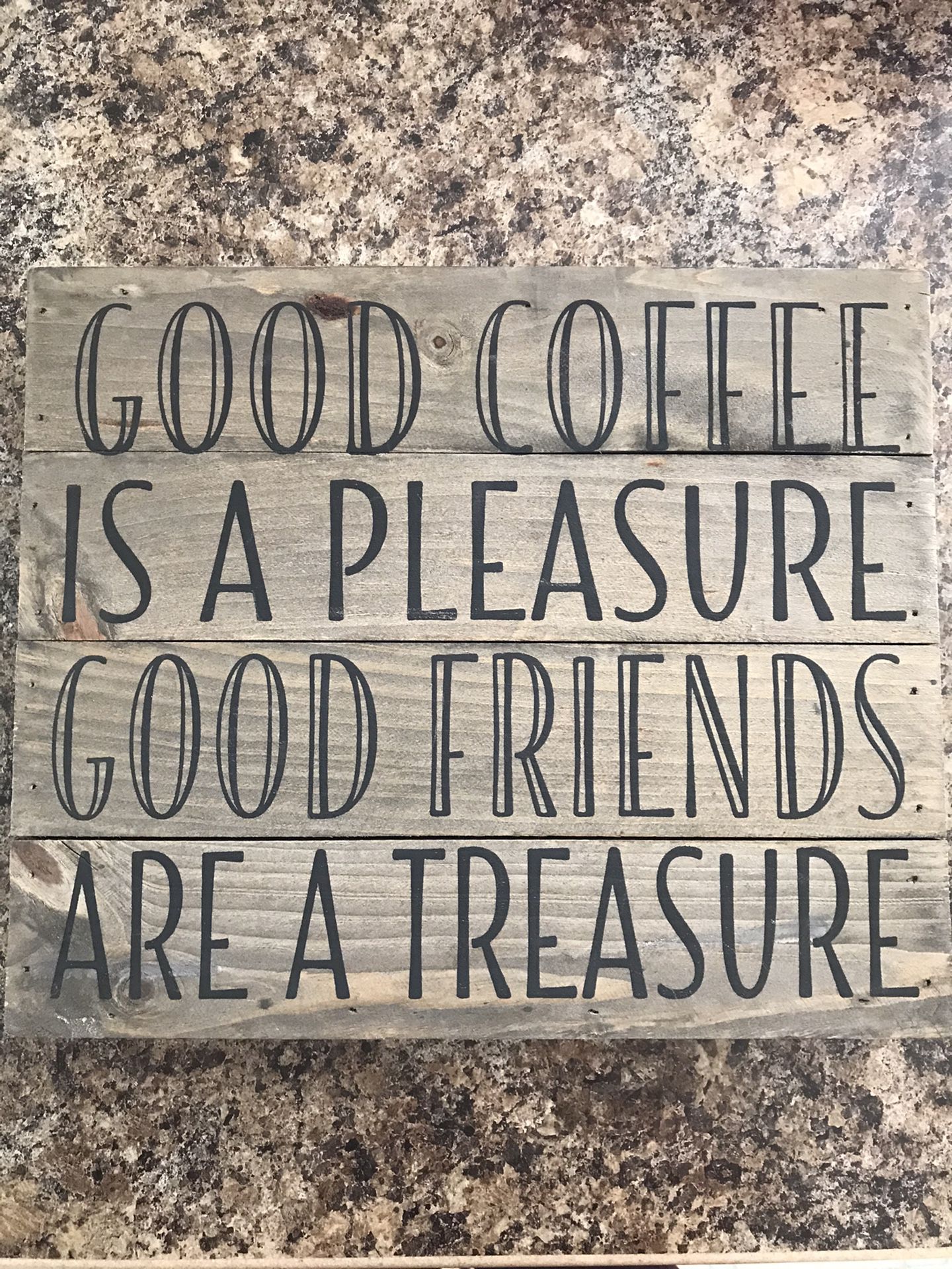 Small coffee saying sign