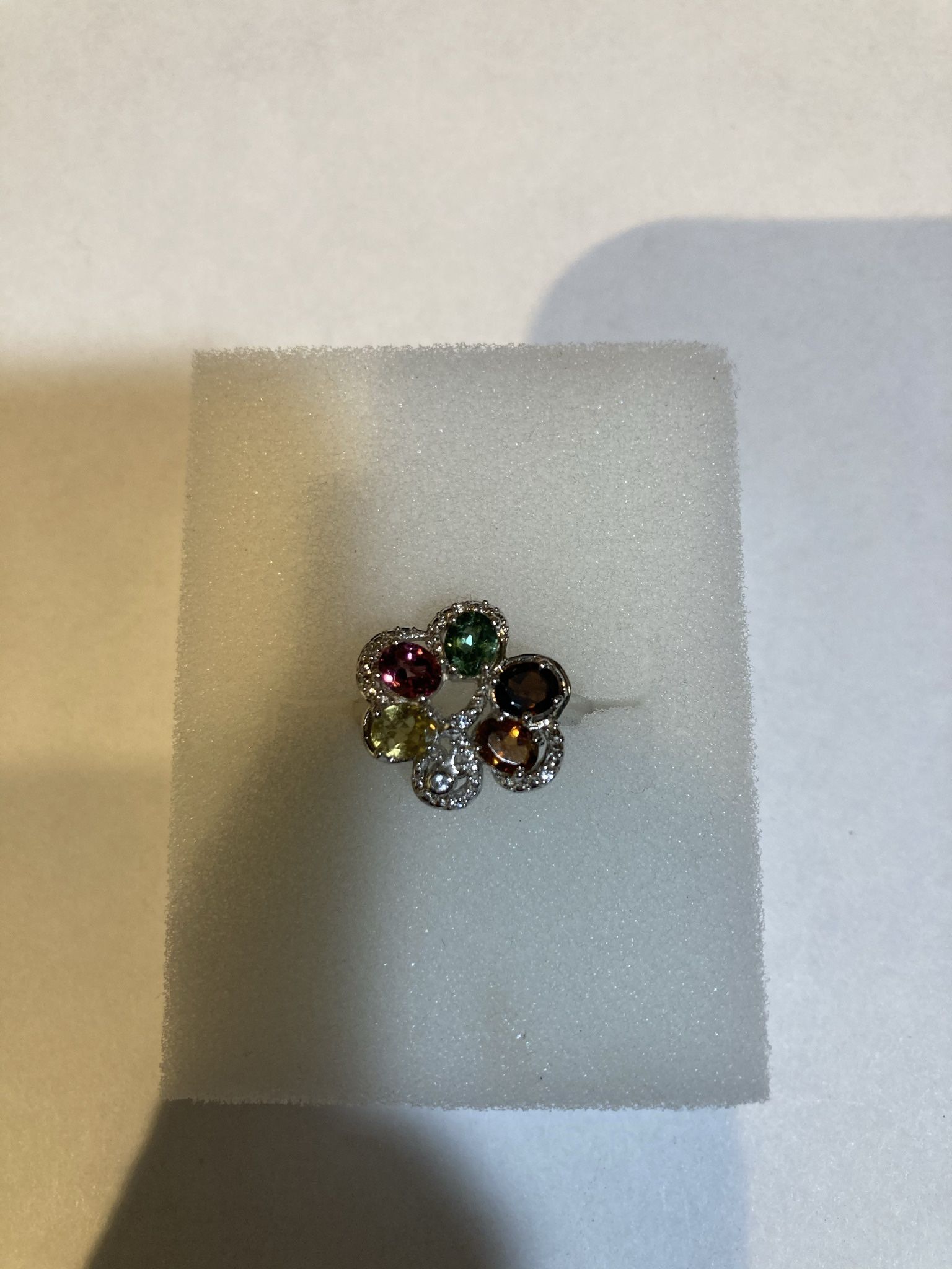 Multi Colored Tourmaline Ring