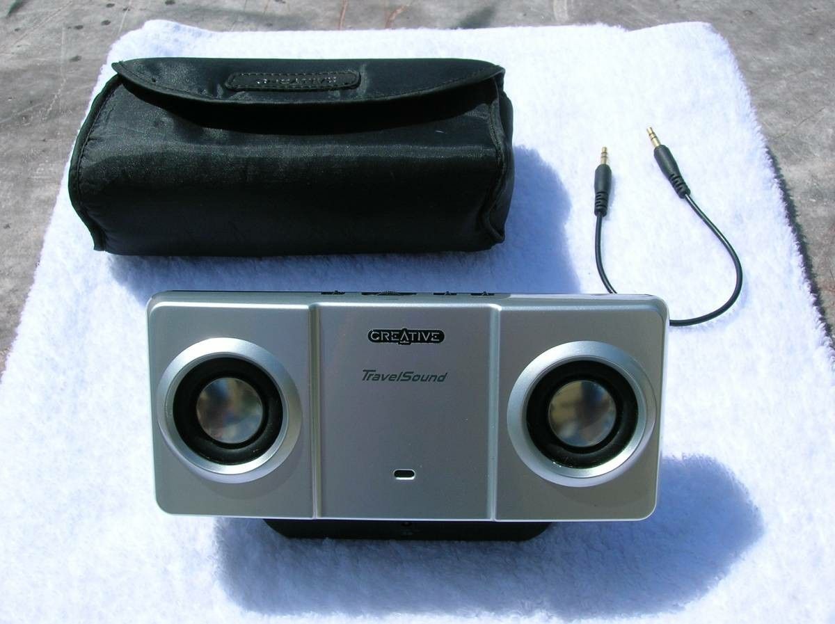 Creative Travel Sound 0 Mf 5000 Portable Ac Dc 3 5mm Audio Dual Stereo Speaker For Sale In Sunrise Fl Offerup