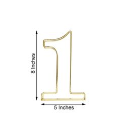 Gold Metal Wire Table Numbers Thumbnail