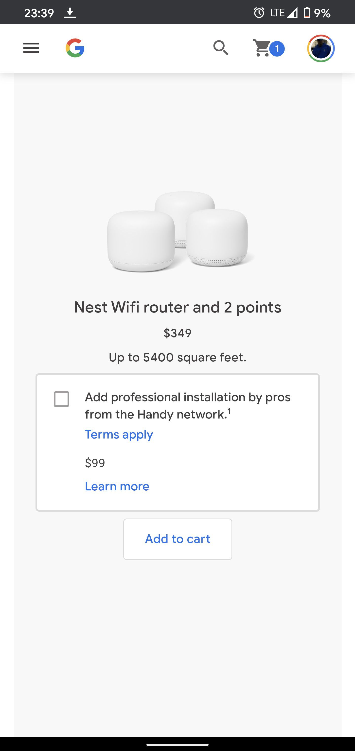 Nest (Google) wifi router