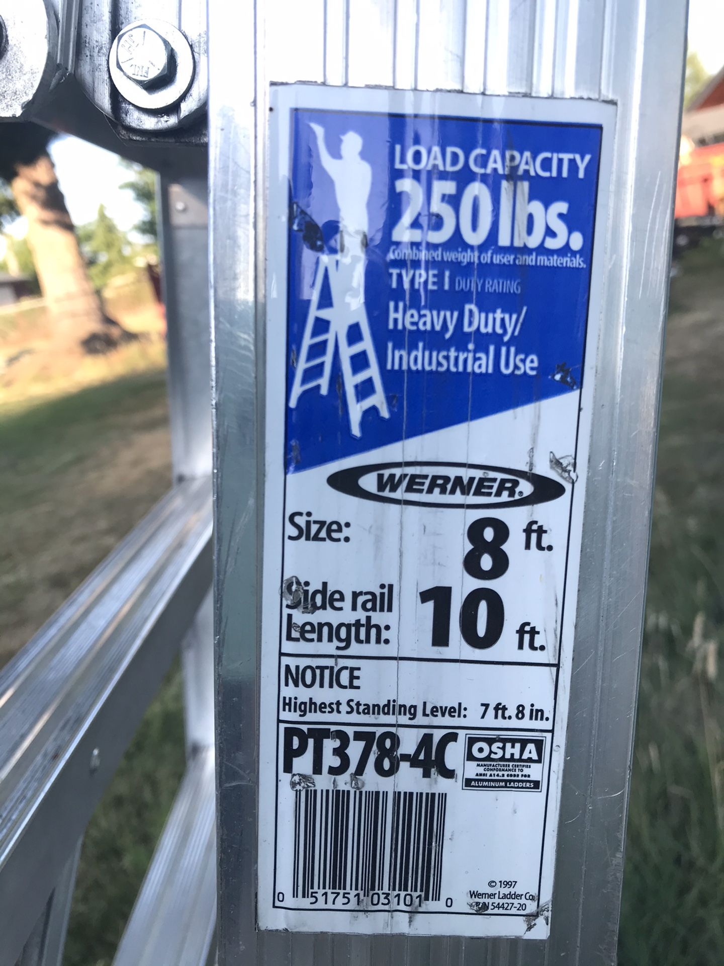 8’ Wheeled A-Frame ladders