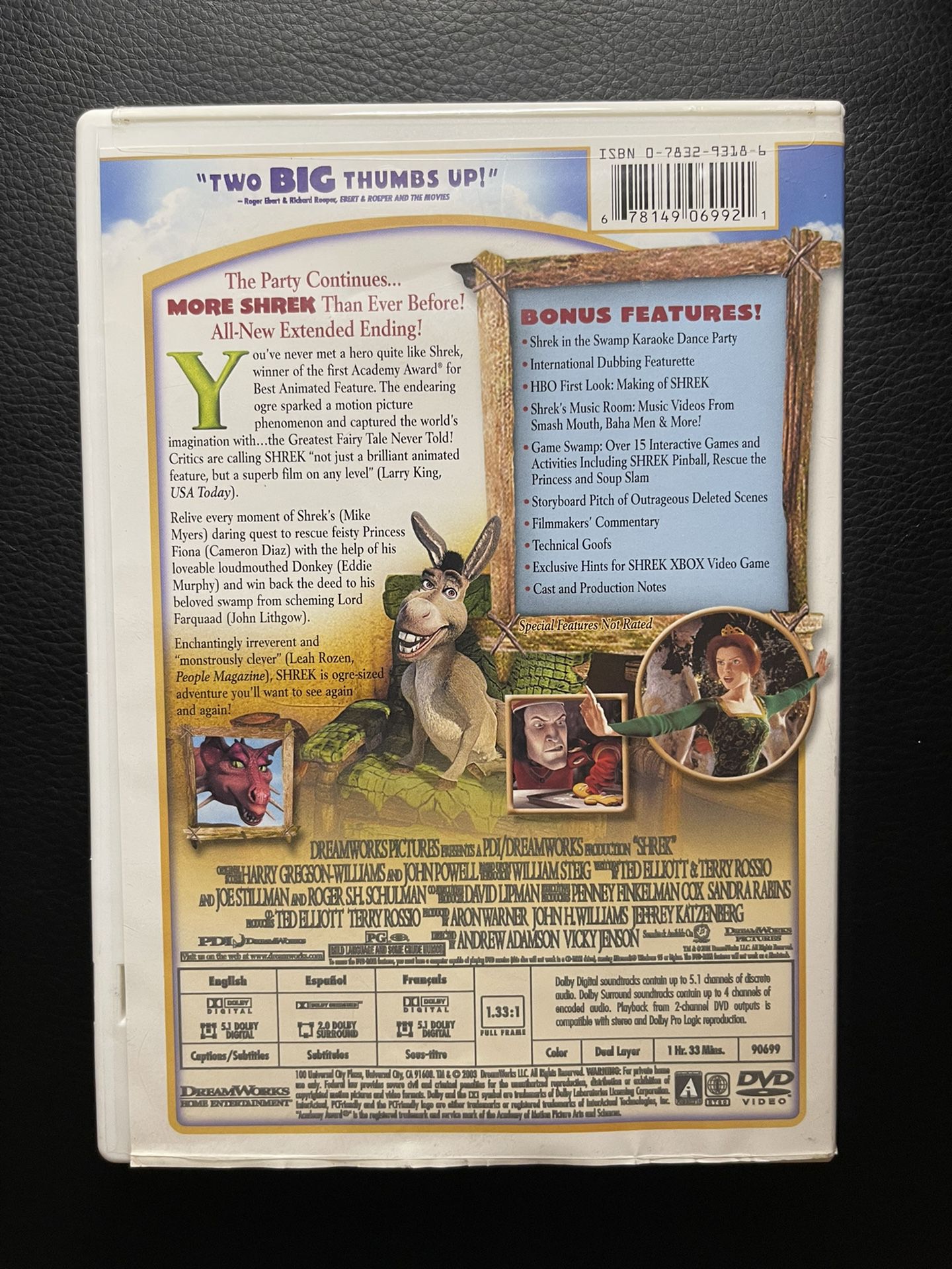 New Shrek DVD 