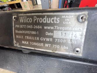 Wilco Max Trailer Toyota 4Runner Tire Gate Carrier With Additional Features Thumbnail