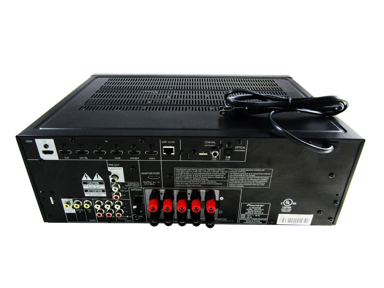 Pioneer VSX-822-K 5.1-Channel Network Ready A/V Receiver LN