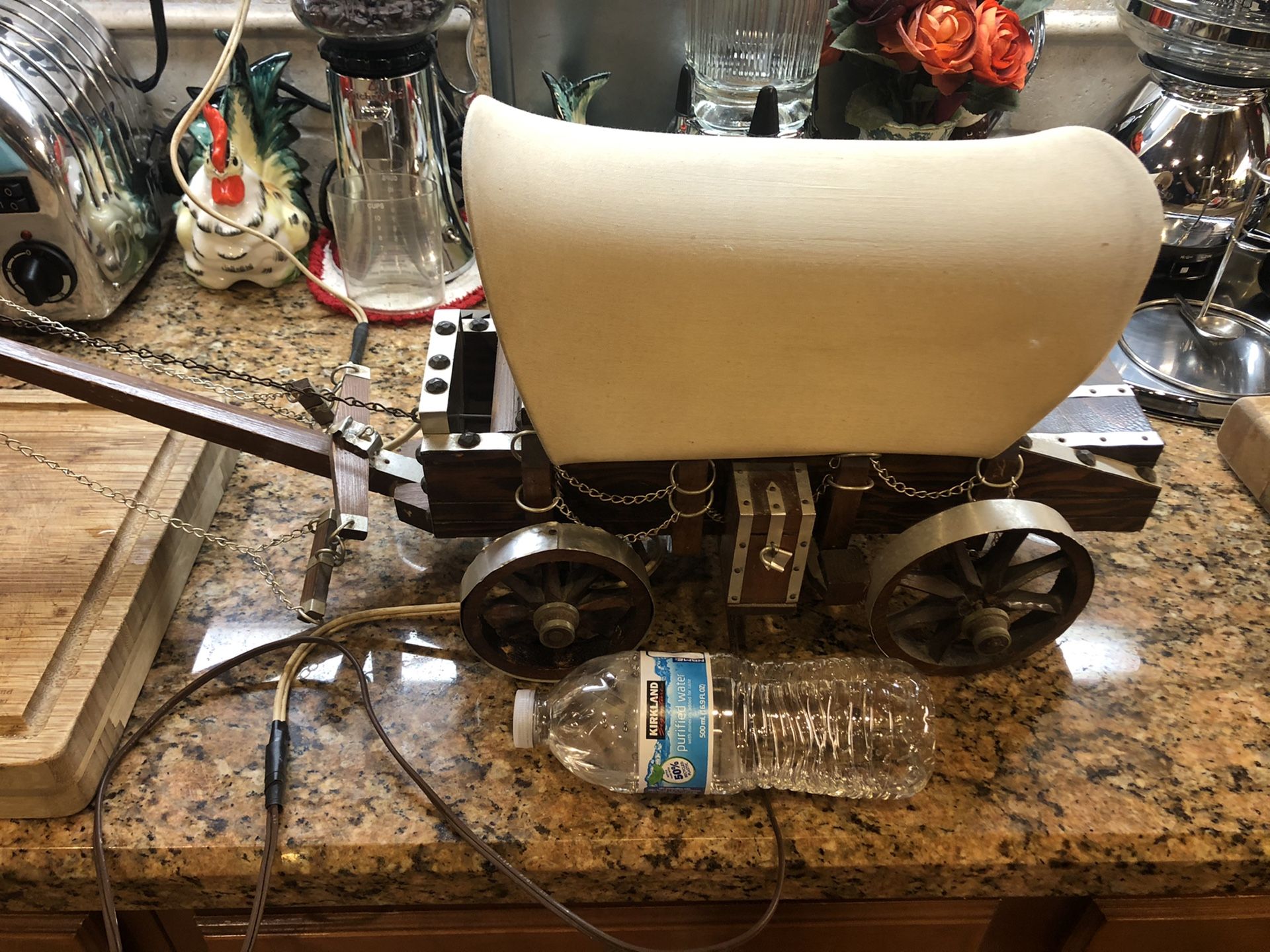 Vintage Handmade Super DETAILED Western Conestoga Covered Wood Wagon