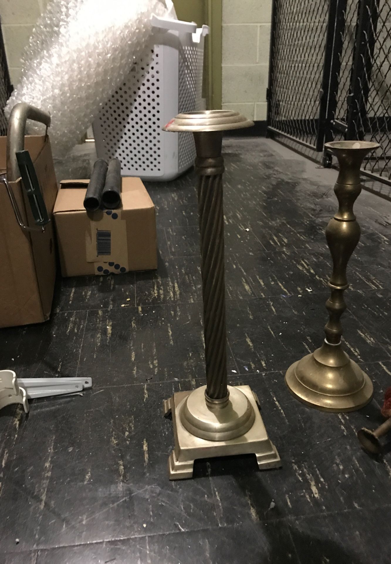 Large brass and copper candle stick holders made in India