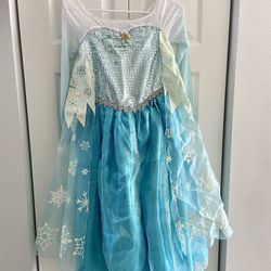 Elsa - Frozen Costume Dress & Crown ( Disney Store) Kid Size 9/10 Thumbnail